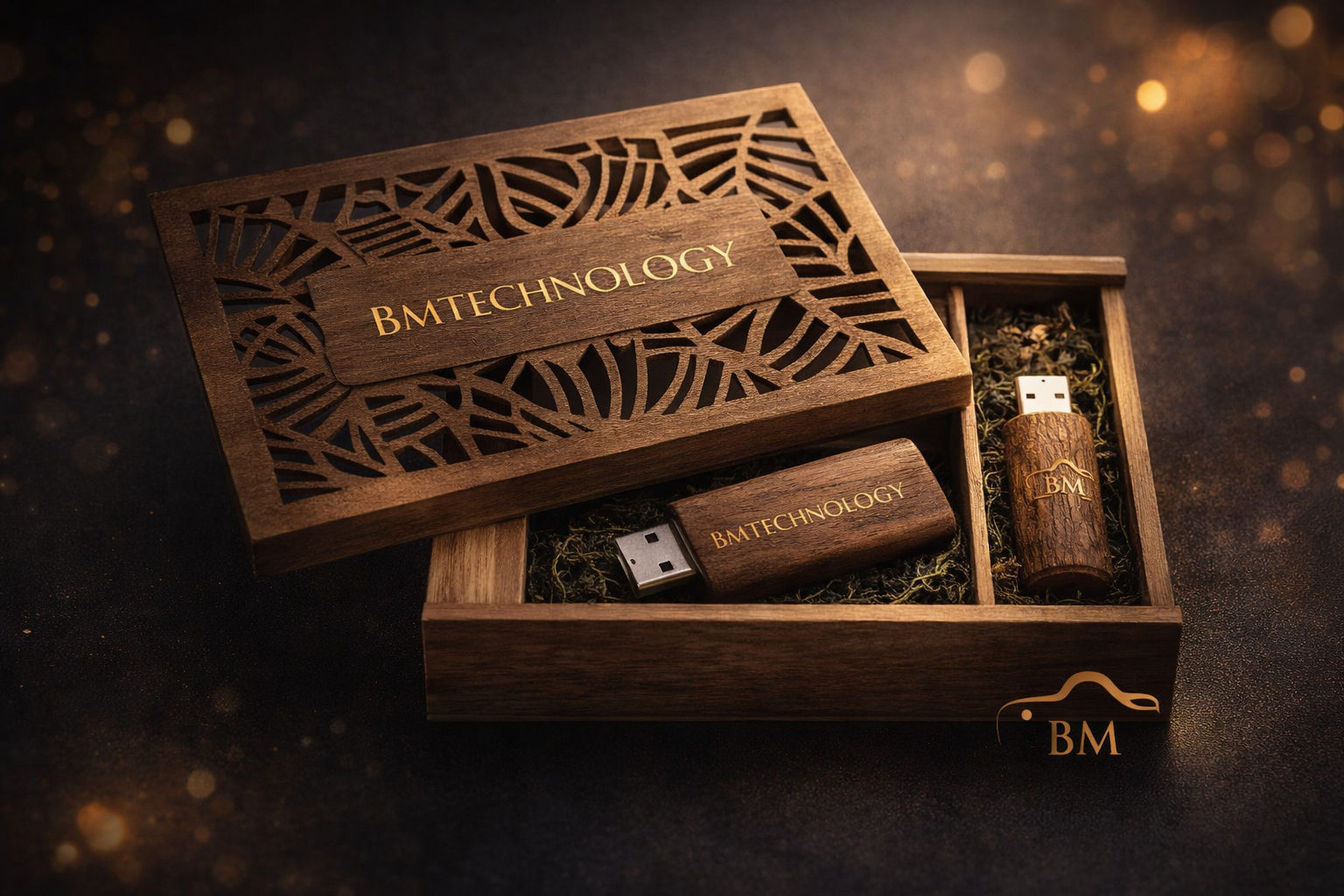 Pakiet ślubny – drewniane pudełko, odbitki i pendrive